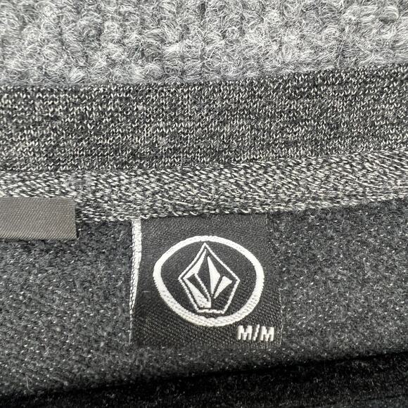 Volcom Shirt Mens Medium Gray Henley Tshirt Long Sleeve Crewneck ThickAztec - Picture 6 of 10